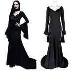 Morticia Addams Costume Wedensday Party dress Halloween
