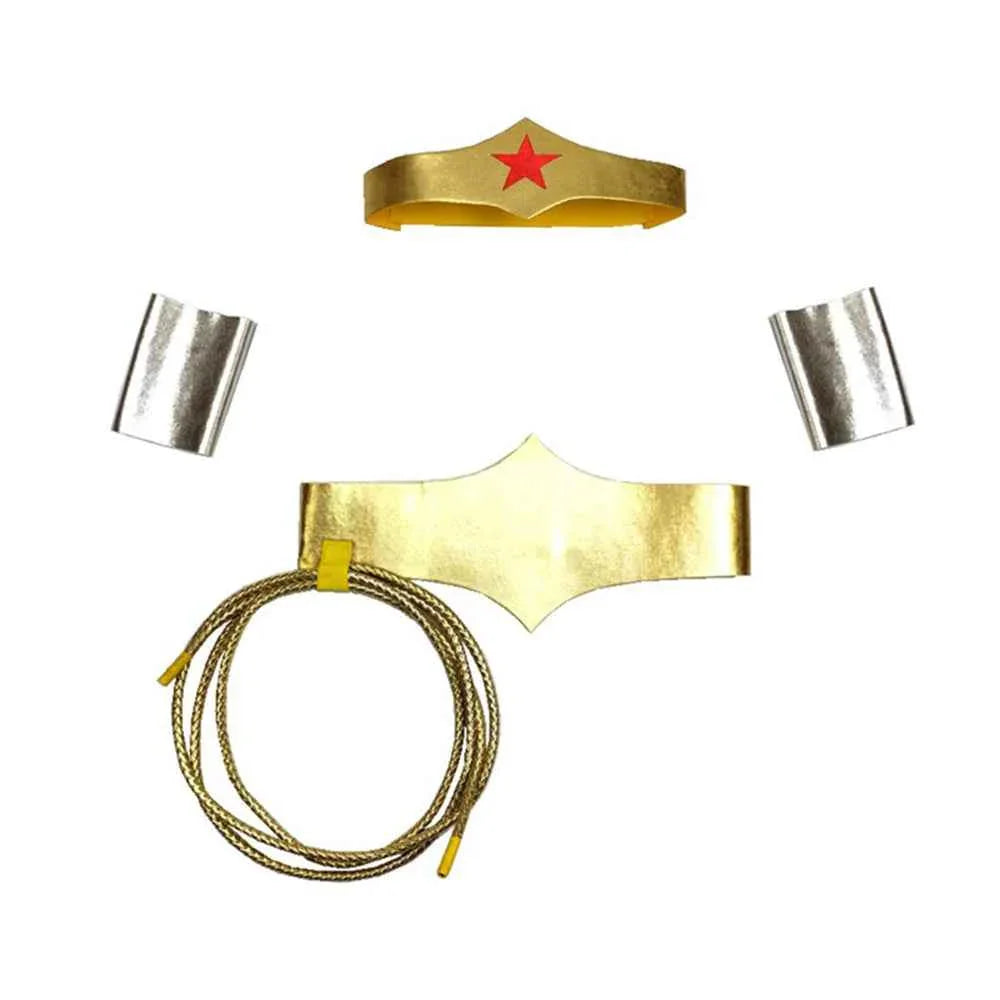 Wonder women Costume Set Bodysuit with bra Cosplay Halloween