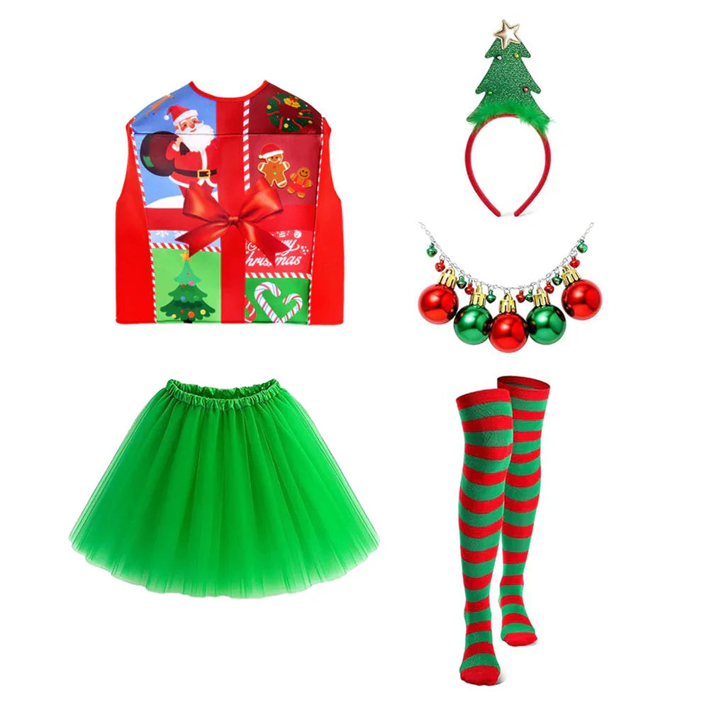 Kid'sSet Santa Claus Mrs.Claus Christmas Gift Costume Fancy Set