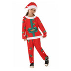 Children's Red Santa Claus Pajama Party Dress up Costume for Kids