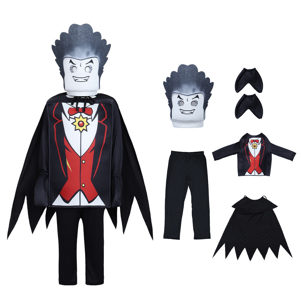 Ninjago Lord Garmadon Vampire Count Kids Cosplay Costume Stage Performance Outfit