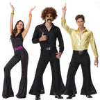 70s Hip Hop Rock Hippie Costumes Fancy Dress Cosplay Halloween Outfit For Adult - Azufun