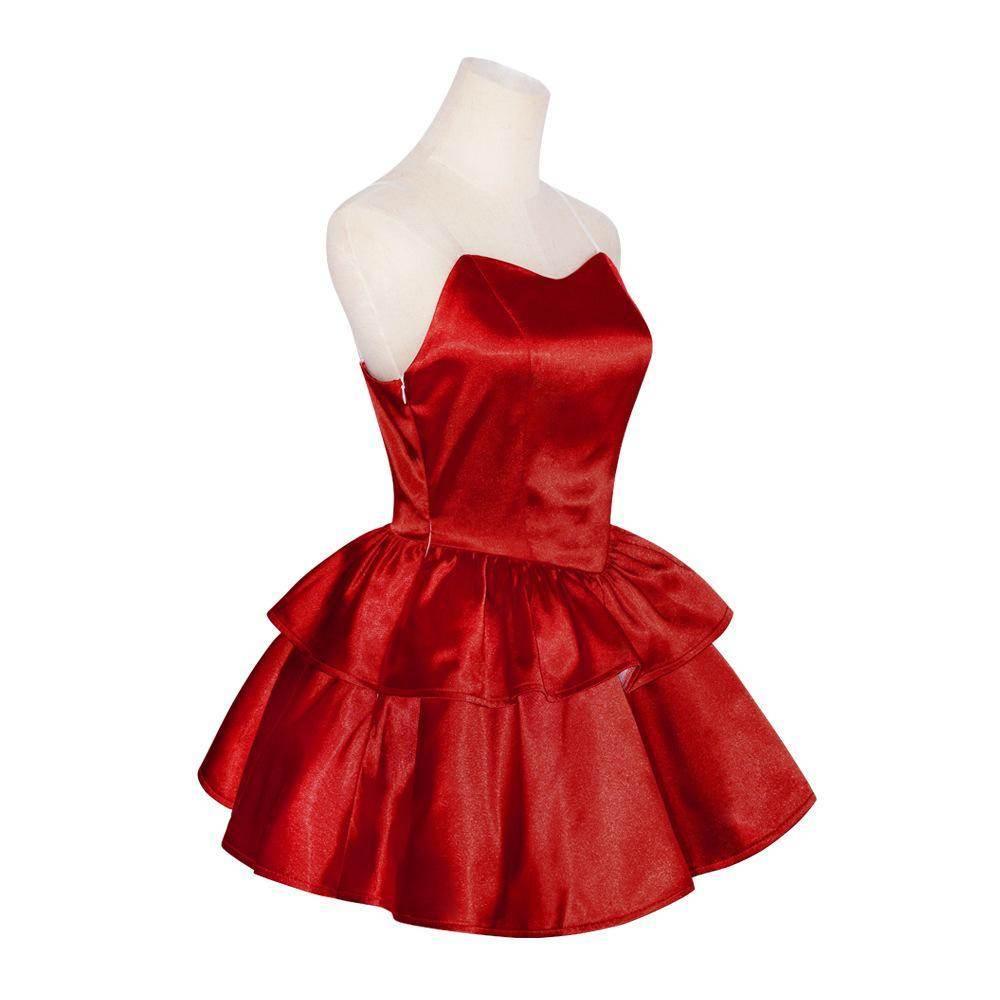70s Perfect Blue Mima Kirigoe Cosplay Costume Red and Pink Dresses for Women - Azufun