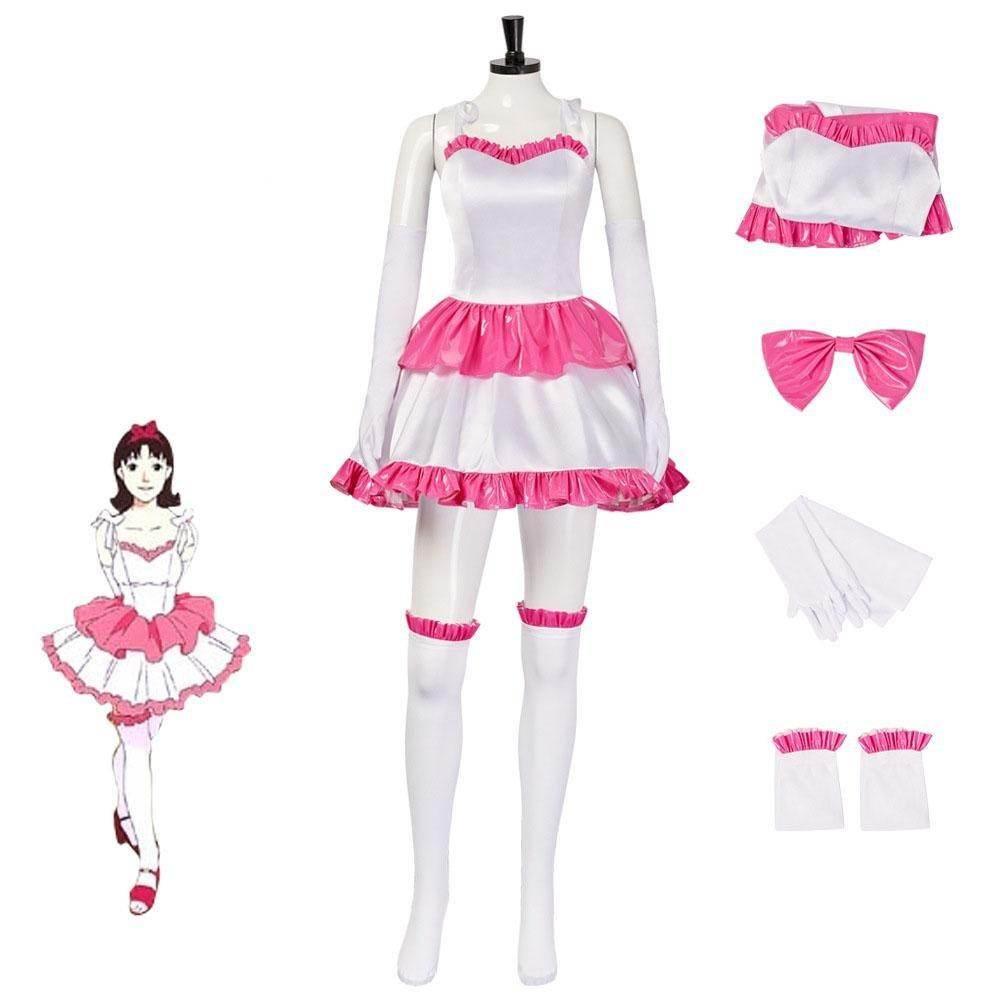 70s Perfect Blue Mima Kirigoe Cosplay Costume Red and Pink Dresses for Women - Azufun
