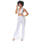 80s Retro Disco Costumes Fancy Dress Cosplay Halloween Outfit For Female - Azufun