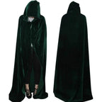 Adult Unisex Hooded Robe Long Cloak Cape Halloween Costume - Azufun