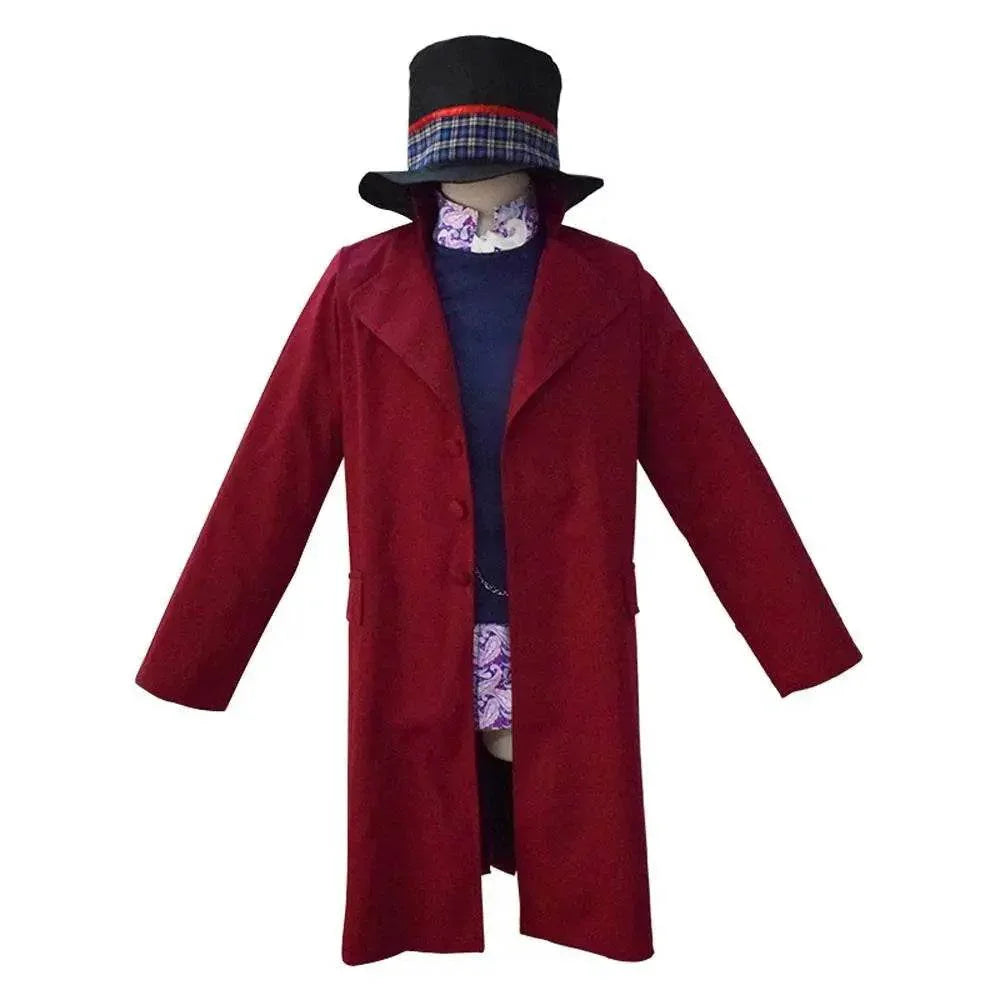 Adult Willy Wonka Charlie and the Chocolate Factory Johnny Depp Cosplay Costume Outfits For Men - Azufun