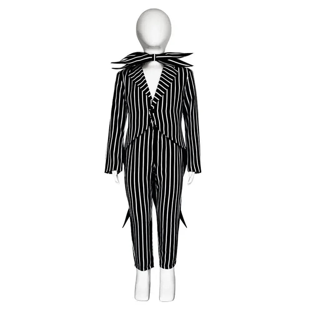 Adult kids Jack Skellington Sally Suit Costume The Nightmare Before Christmas for women men Boy Girl full Set - Azufun