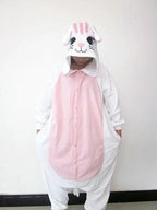 Adult white cat Onesies Hoodie kigurumi costume Pajamas - Pajamasbuy