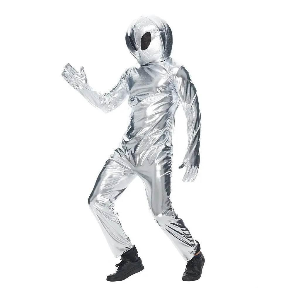 Alien Funny UFO Astronaut Cosplay Costume Outfits Halloween Carnival Suit - Azufun