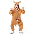 Animal kangaroo kids Kigurumi Pajamas Costume Onesies hooded jumpsuit - Pajamasbuy