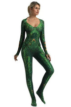 Aquaman Wife Mera Cosplay Costume Zentai Bodysuit for Halloween Party - Azufun