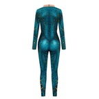 Atlanna Queen Aquaman Cosplay Costume Jumpsuit Halloween Sequined Catsuit Party Zentai - Azufun
