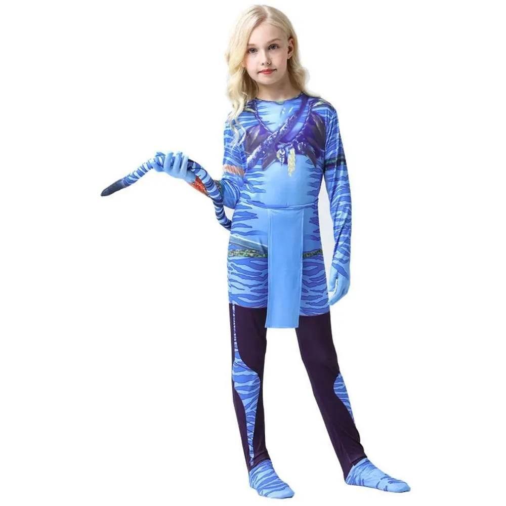 Avatar: The Way of Water Cosplay Costume kids zentai costume jumpsuit - Azufun