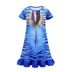 Avatar: The Way of Water Costume Cosplay Pajamas Dress For Kids - Azufun