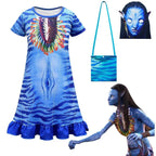 Avatar: The Way of Water Costume Cosplay Pajamas Dress For Kids - Azufun