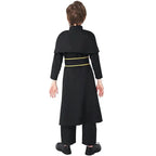 Black Robed Priest Halloween Outfits Carnival Cosplay Costume For Kids - Azufun