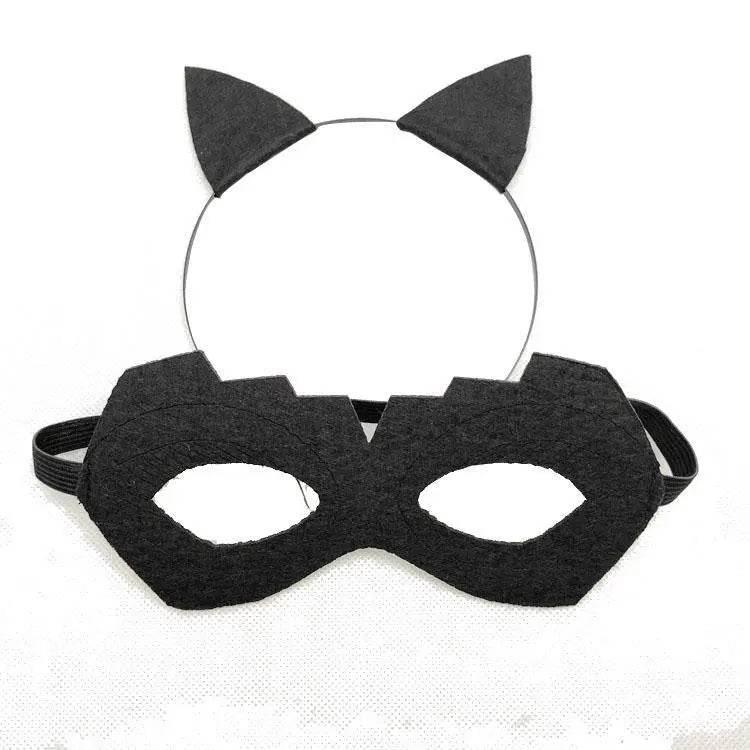 Children's Catwoman Costume Dark Knight 4-piece set Kids - Azufun