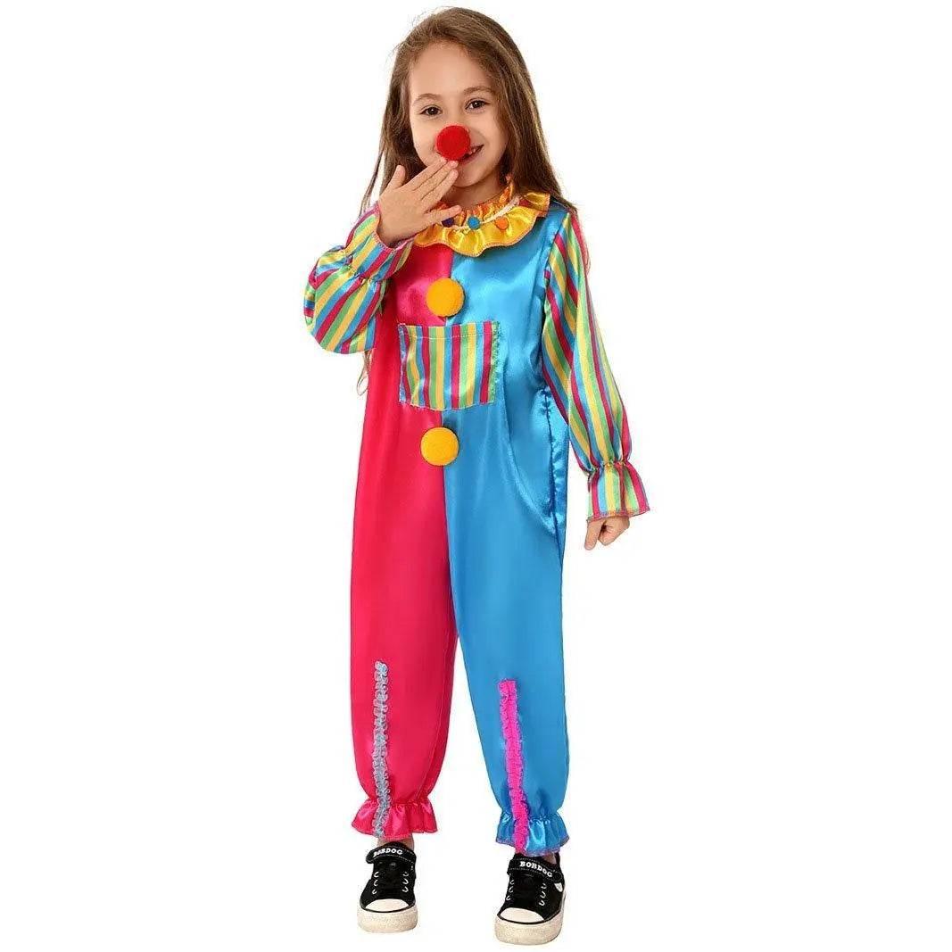 Children's Clown Costume Jumpsuit Carnival Cosplay Halloween and Stage Performance Outfit - Azufun