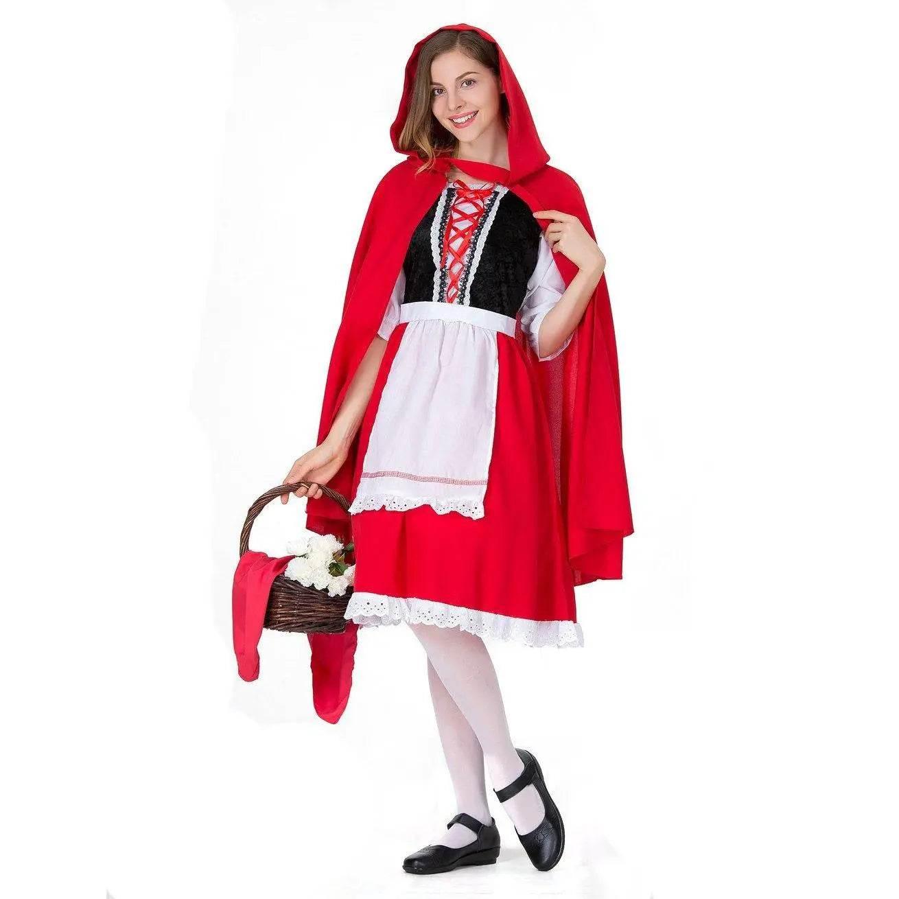 Children's Day Halloween kindergarten Little Red Riding Hood show costume family performance - Azufun