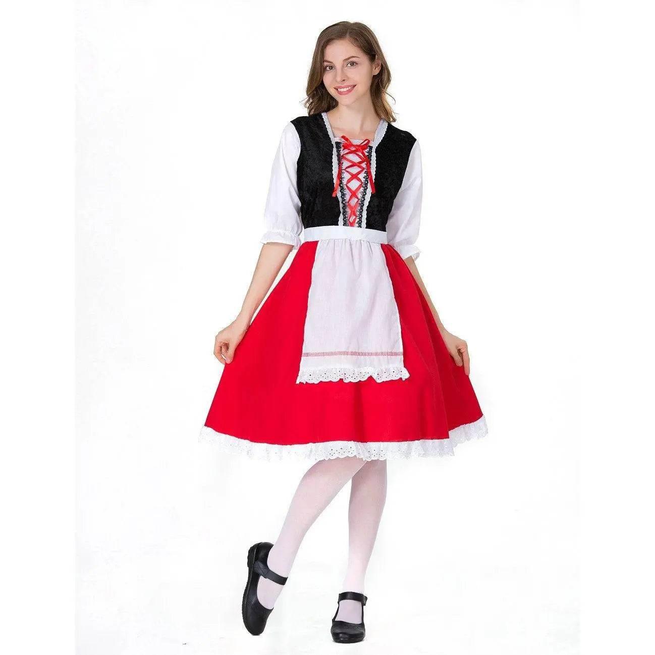 Children's Day Halloween kindergarten Little Red Riding Hood show costume family performance - Azufun