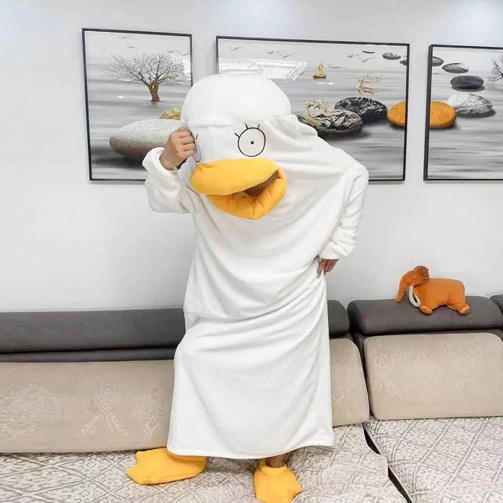 Christmas Pajamas Gintama Elizabeth Duck Blanket Unisex One-piece Bathrobe Nightgown - Azufun