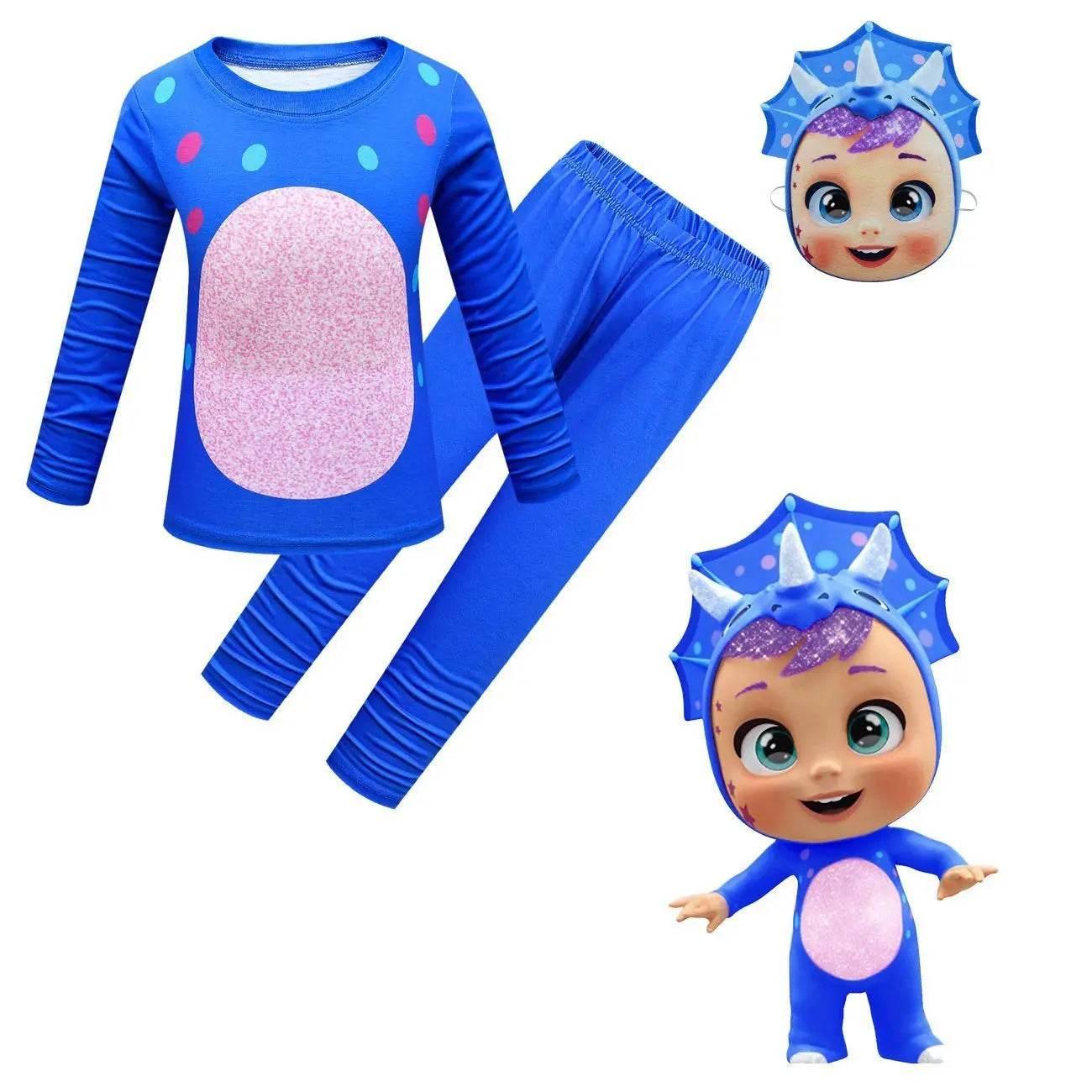 Cry Babies Cosplay Costume Long Sleeve Cartoon Two Piece Suits - Azufun