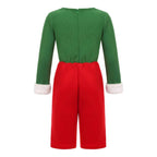 Elf Costume for Girls Boy Kids Christmas Party Dress Outfit - Azufun