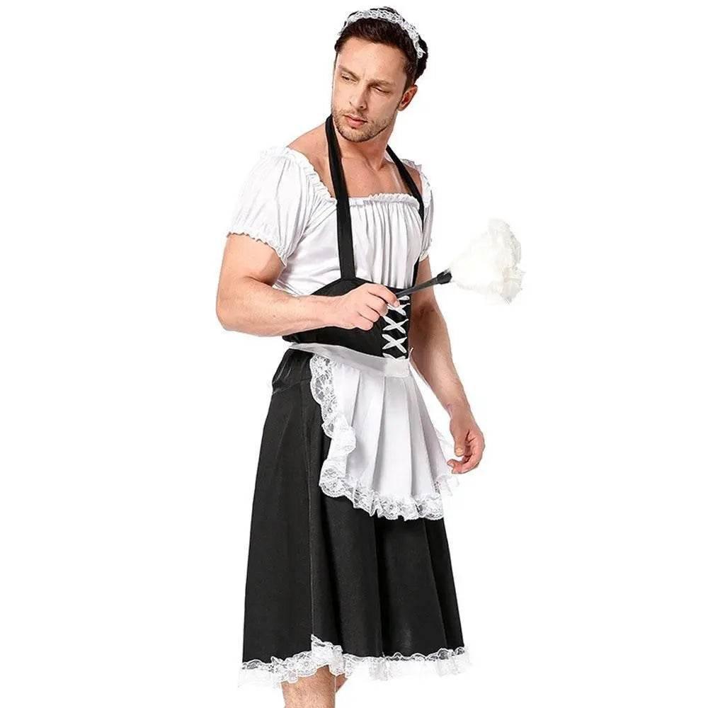 Fever Flirty French Women Man Maid Costume - Azufun