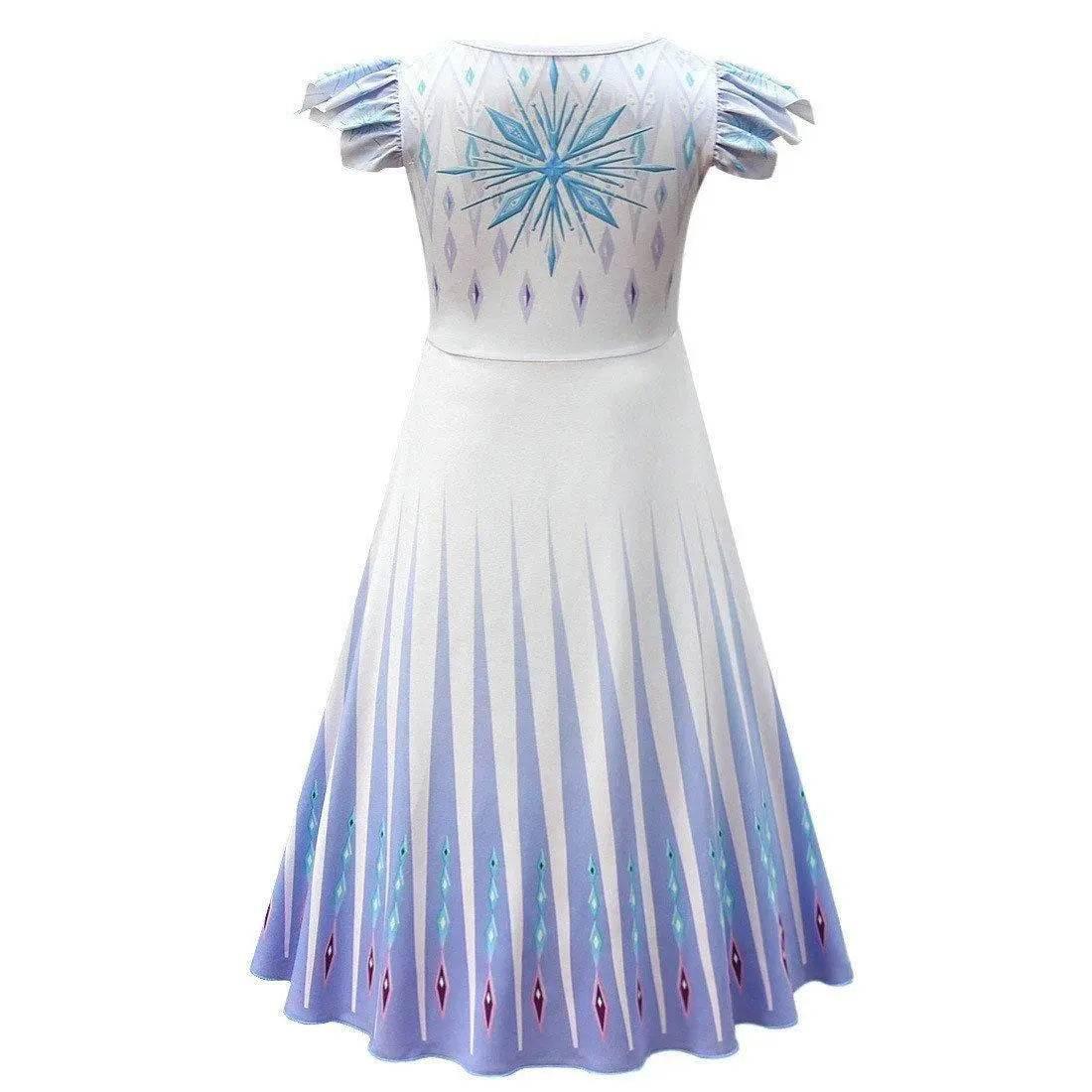 Frozen 2 Cosplay Elsa Halloween Performance Costume Girls Fancy Dress - Azufun