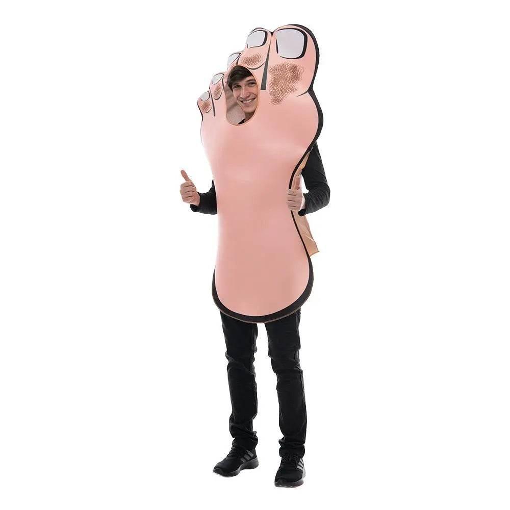 Funny Big Foot Cosplay Costume Halloween Stage Bar Party Outfit Dress Up for Adults - Azufun