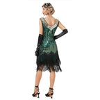 Gatsby 1920s Party Fringe Flapper Dress Retro Costume - Azufun