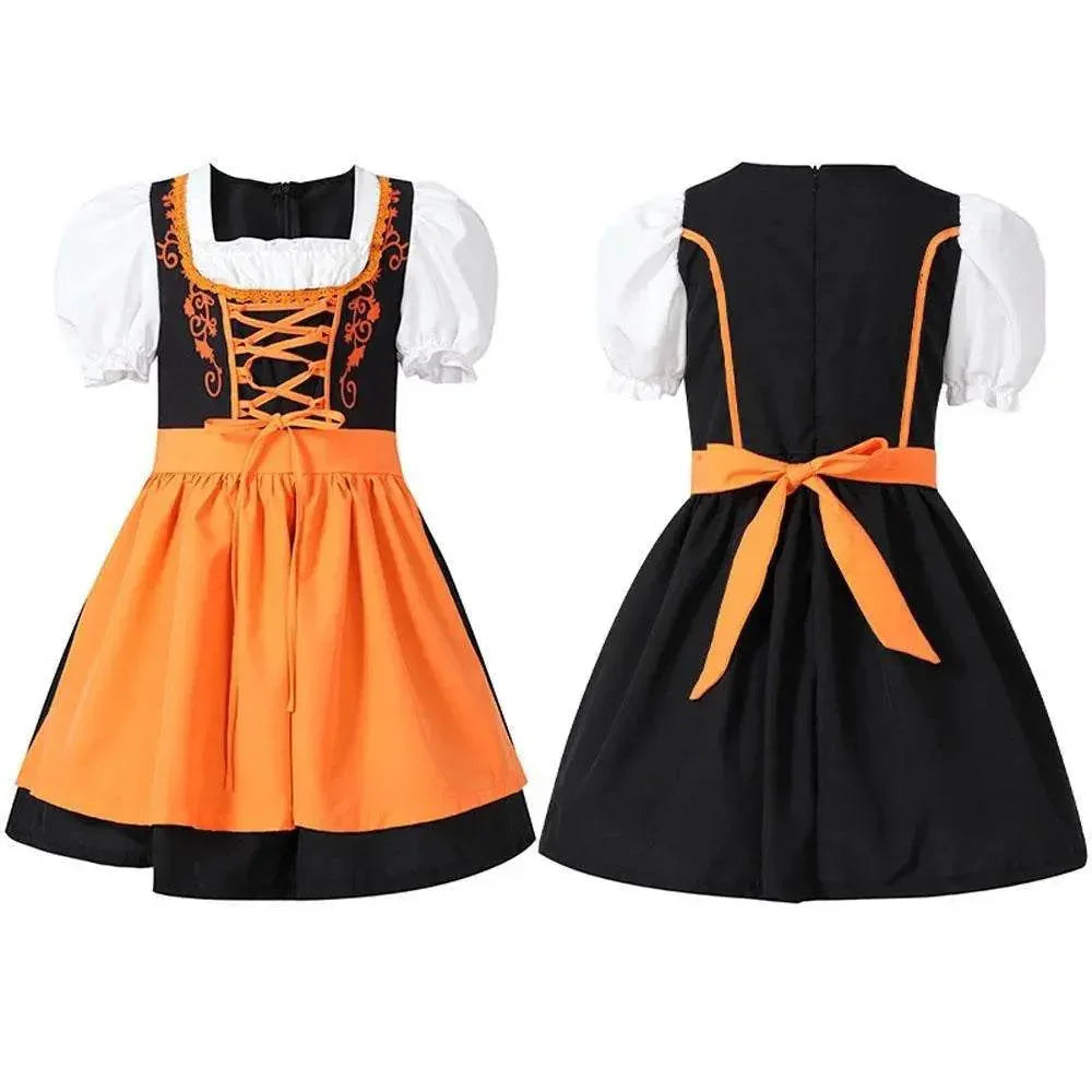 German Oktoberfest Halloween Costumes Matching Girls Pet Dog Outfits - Azufun
