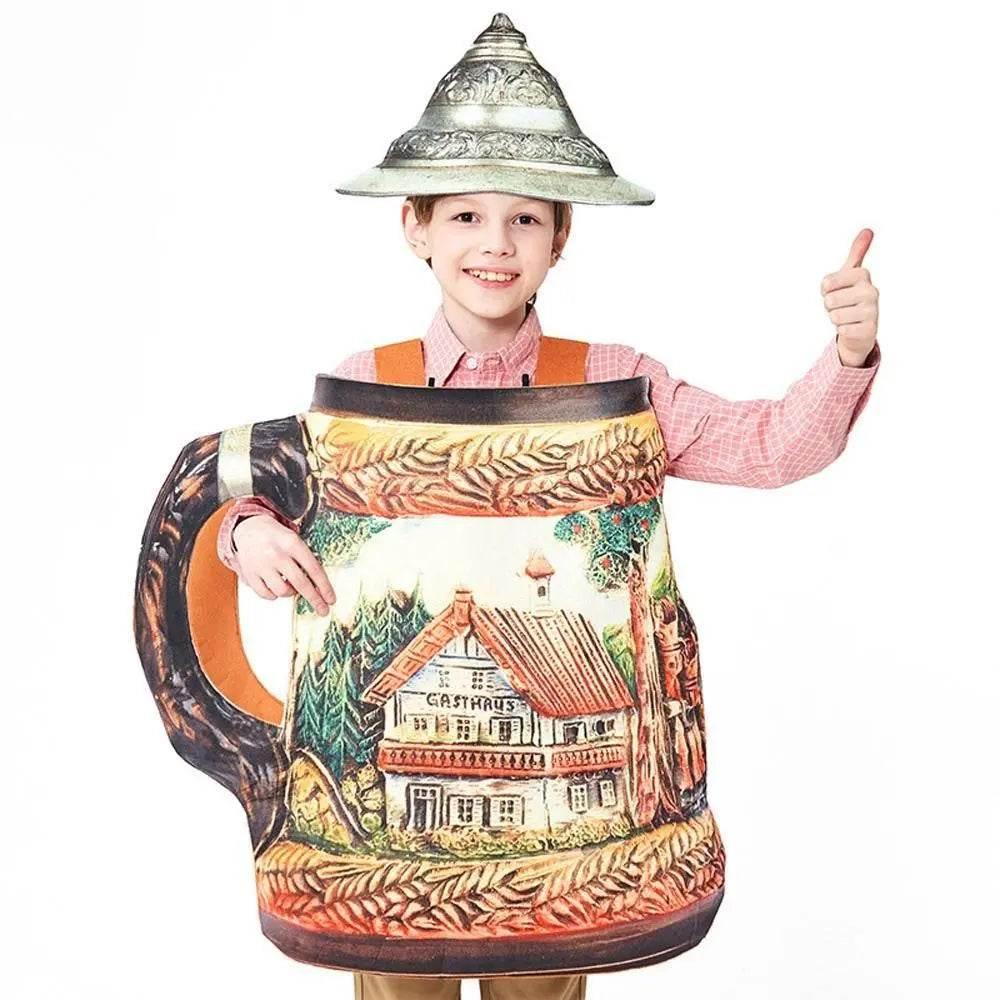 German Traditional Oktoberfest Outfit Mugs Funny Halloween Cosplay Costume For Adults - Azufun
