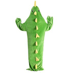 Green Dinosaur Animal Sleeping Bag Loose Onesies Pajamas Adult Super Soft Fleece Hoodie - Azufun