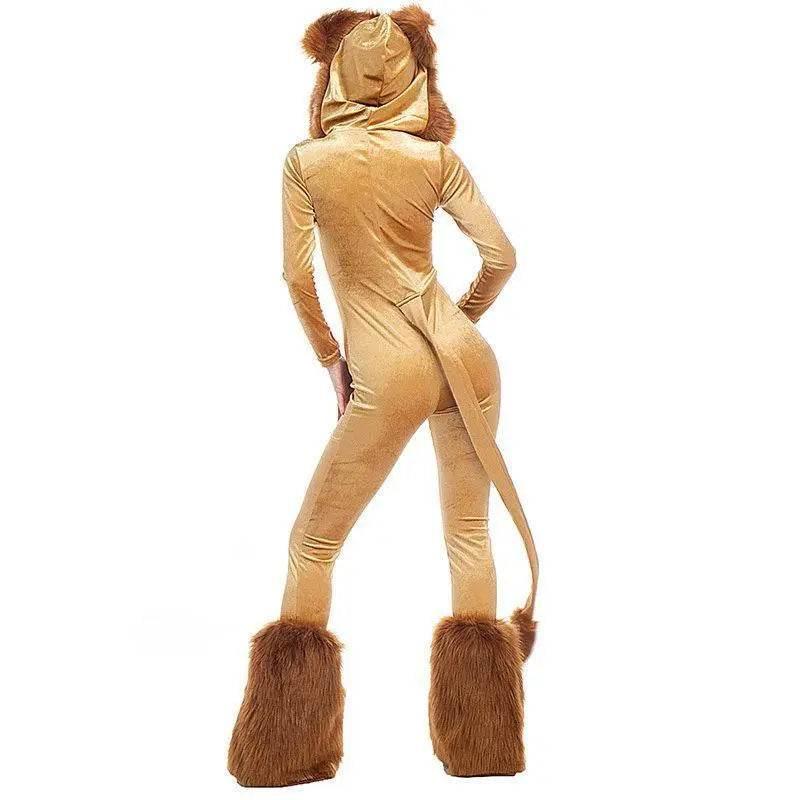Halloween Animal Leo Lion Performance Cosplay Costume for Women - Azufun