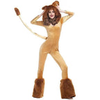Halloween Animal Leo Lion Performance Cosplay Costume for Women - Azufun