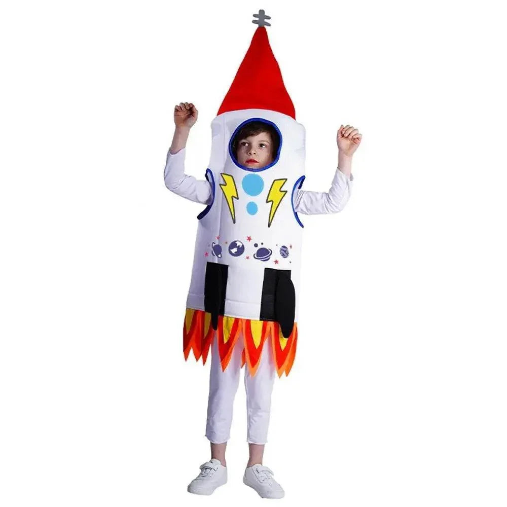 Halloween Boy's Costumes Rocket Stage Performance Jumpsuit Cosplay Costume - Azufun