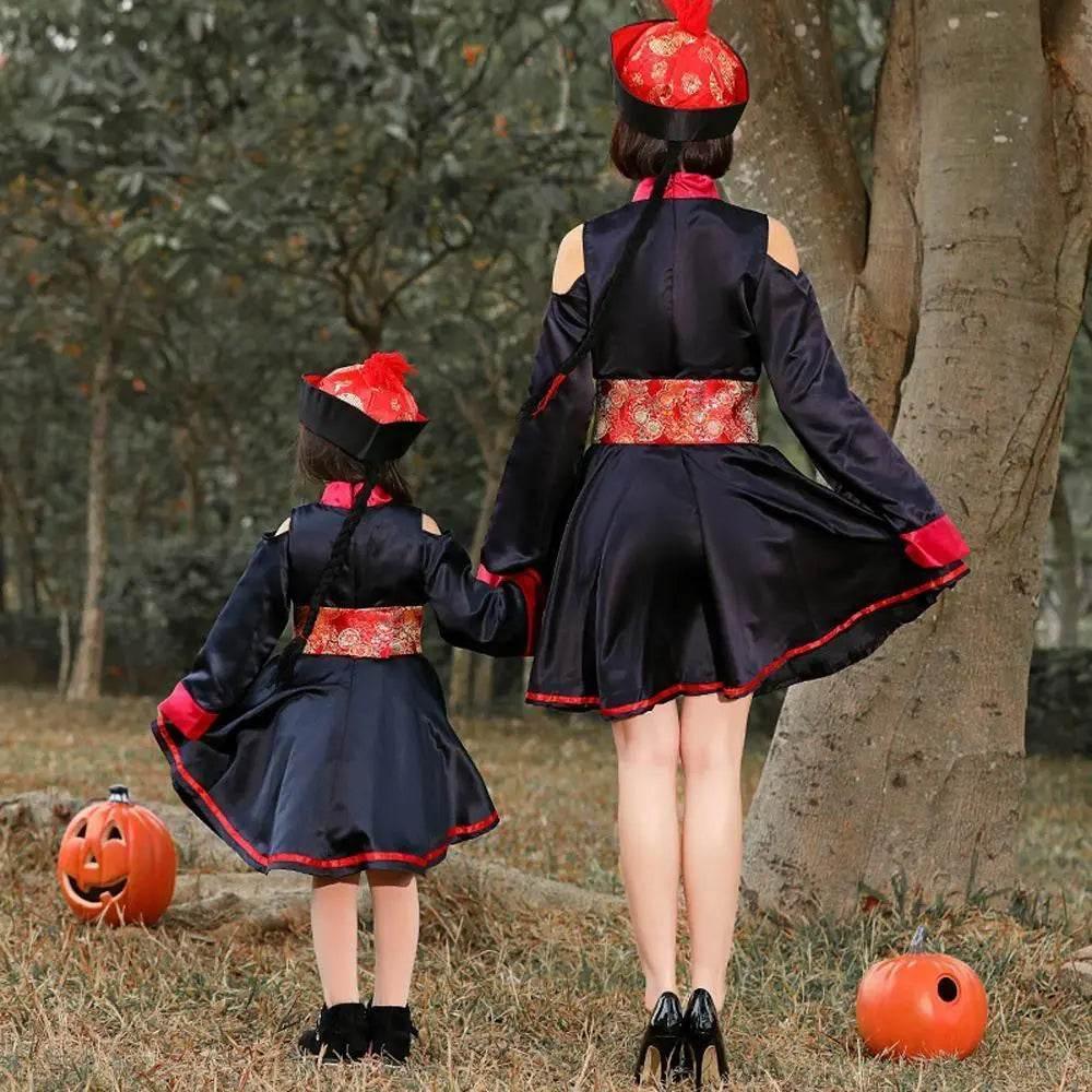 Halloween Qing Dynasty zombie cosplay costumes for Mom and Me - Azufun