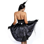 Halloween Women's bunny tuxedo magician Black Easter costume for girl - Azufun