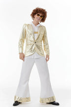 Halloween cosplay Adult retro 70s disco Hippie Fancy Dress Costume - Azufun