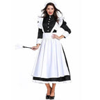Housekeeper French maid costume German maid costume black and white long skirt unisex - Azufun