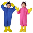 Huggy-Wuggy Cosplay Costume Poppy-Playtime Jumpsuit Onesie Halloween Outfit for Kids Boys Girls - Azufun