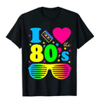I Love 80s Men T-Shirt 1980s Costumes Cosplay Party Carnival - Azufun