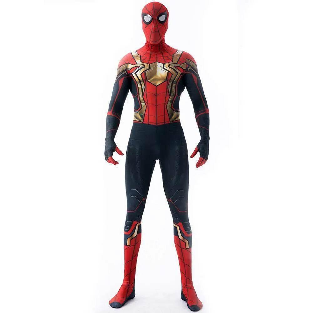 Iron Spider-Man No Way Home Peter Benjamin Parker Costume Cosplay Jumpsuit Halloween - Azufun