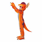 Kids Dilophosaurus Orange Animal Halloween Cosplay Party Costumes - Azufun