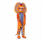Kids Dilophosaurus Orange Animal Halloween Cosplay Party Costumes - Azufun