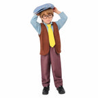 Kids Grandpa Old Man Christmas Costume Festive Role Play Outfit for School Performances - Azufun