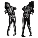 Kids Horror Skull Zentai Jumpsuit Costumes Halloween Carnival Cosplay - Azufun