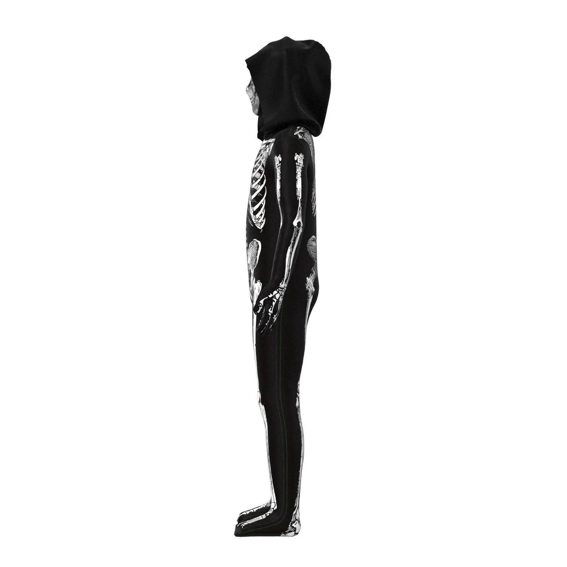 Kids Horror Skull Zentai Jumpsuit Costumes Halloween Carnival Cosplay - Azufun